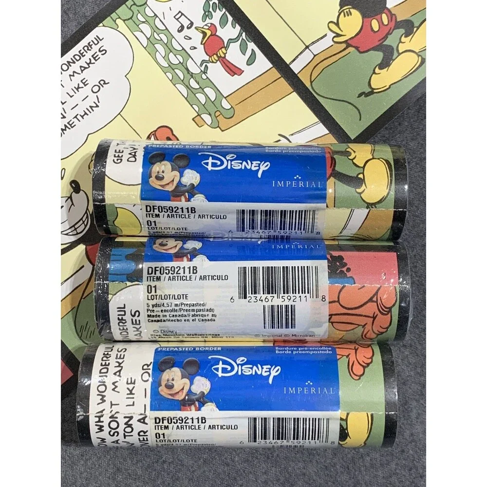 Disney's Mickey Mouse Pluto Cartoons Wallpaper Border 3 count